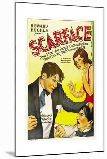 Scarface, 1932, Directed by Howard Hawks-null-Mounted Giclee Print