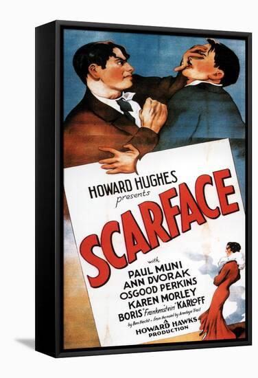 Scarface, 1932, Directed by Howard Hawks-null-Framed Stretched Canvas