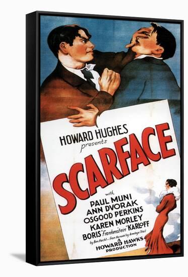 Scarface, 1932, Directed by Howard Hawks-null-Framed Stretched Canvas