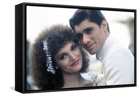 SCARFACE, 1983 directed by BRIAN by PALMA Elizabeth Mastrantonio and Steven Bauer (photo)-null-Framed Stretched Canvas