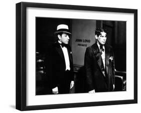 Scarface, from Left: George Raft, Paul Muni, 1932-null-Framed Photo
