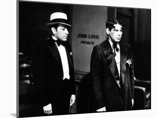 Scarface, from Left: George Raft, Paul Muni, 1932-null-Mounted Photo