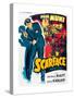 SCARFACE, Paul Muni on French poster art, 1932.-null-Stretched Canvas