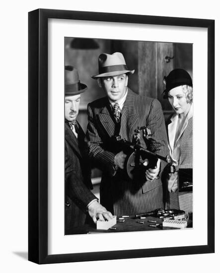 Scarface, Vince Barnett, Paul Muni, Karen Morley, 1932-null-Framed Photo