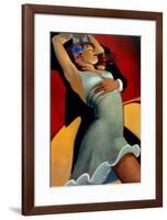 Scarlet Dancer-Bill Brauer-Framed Art Print