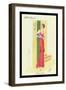 Scarlet Evening Gown-null-Framed Art Print