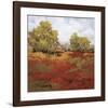 Scarlet Fields I-Maija Baynes-Framed Giclee Print