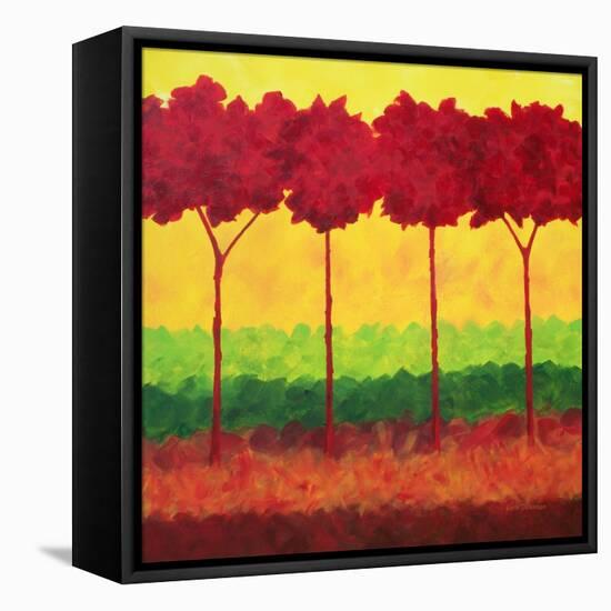 Scarlet Grove II-Herb Dickinson-Framed Stretched Canvas
