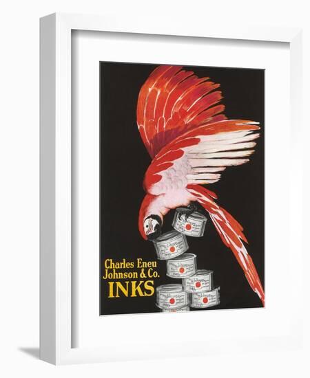 Scarlet Macaw with Ink Cans-null-Framed Art Print