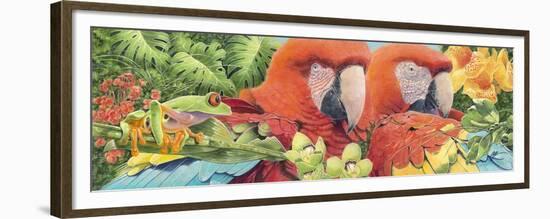 Scarlet Macaws-Durwood Coffey-Framed Premium Giclee Print