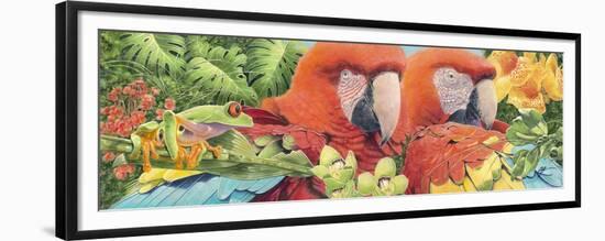 Scarlet Macaws-Durwood Coffey-Framed Premium Giclee Print