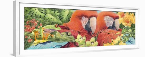 Scarlet Macaws-Durwood Coffey-Framed Premium Giclee Print