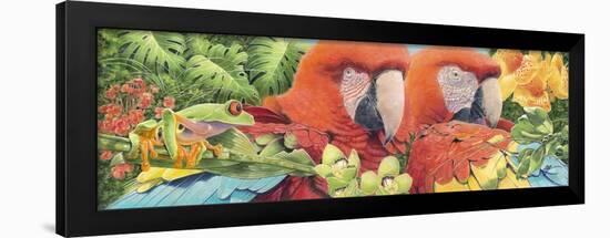 Scarlet Macaws-Durwood Coffey-Framed Giclee Print