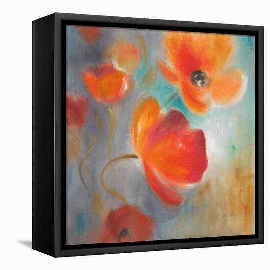 Scarlet Poppies in Bloom I-Lanie Loreth-Framed Stretched Canvas