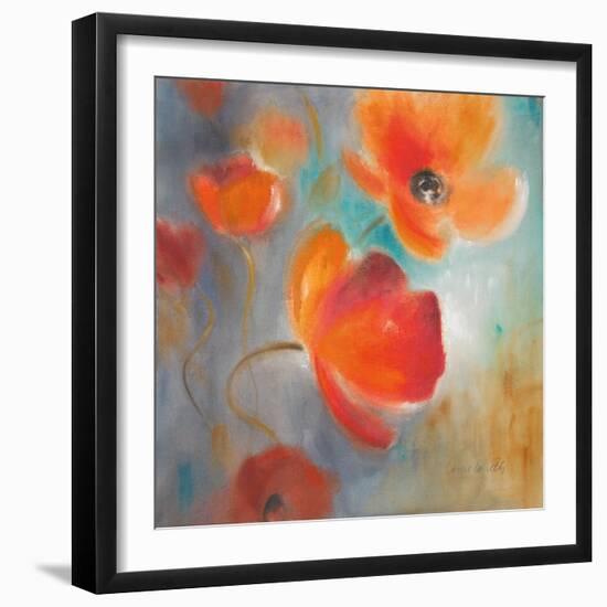 Scarlet Poppies in Bloom I-Lanie Loreth-Framed Art Print