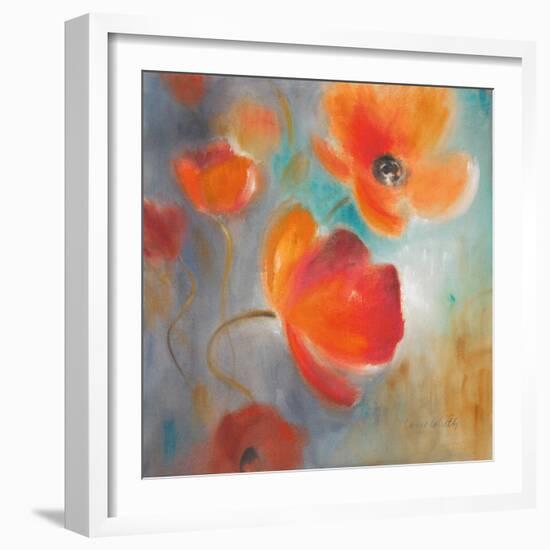 Scarlet Poppies in Bloom I-Lanie Loreth-Framed Art Print