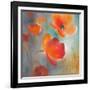 Scarlet Poppies in Bloom I-Lanie Loreth-Framed Art Print