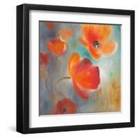 Scarlet Poppies in Bloom I-Lanie Loreth-Framed Art Print