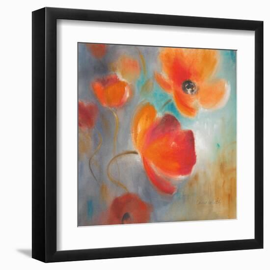 Scarlet Poppies in Bloom I-Lanie Loreth-Framed Art Print