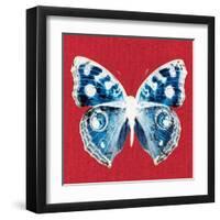 Scarlet Red Pop Butterfly-Christine Caldwell-Framed Art Print