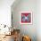 Scarlet Red Pop Butterfly-Christine Caldwell-Framed Art Print displayed on a wall