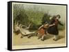 Scarlet Runners-Samuel Edmund Waller-Framed Stretched Canvas