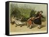 Scarlet Runners-Samuel Edmund Waller-Framed Stretched Canvas