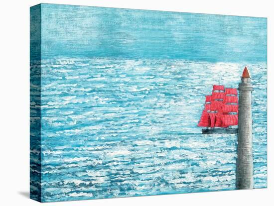 Scarlet Sails-Michael Bychkov-Stretched Canvas