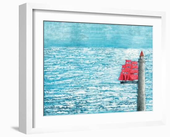 Scarlet Sails-Michael Bychkov-Framed Giclee Print