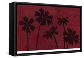 Scarlet Silhouettes I-Megan Meagher-Framed Stretched Canvas