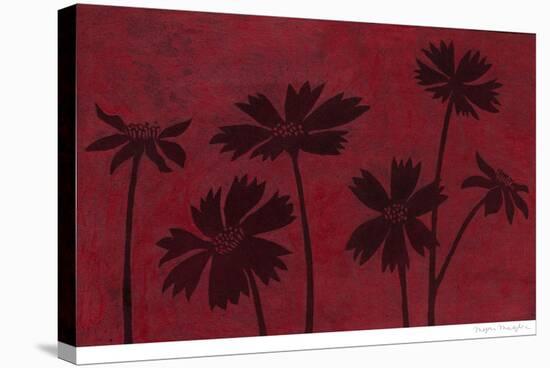 Scarlet Silhouettes II-Megan Meagher-Stretched Canvas