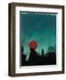 Scarlet Streetlight with Chrysler Building-Robert Cattan-Framed Photographic Print