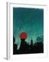 Scarlet Streetlight with Chrysler Building-Robert Cattan-Framed Photographic Print