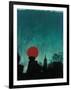 Scarlet Streetlight with Chrysler Building-Robert Cattan-Framed Photographic Print