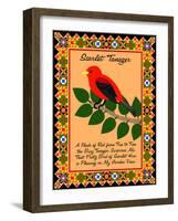 Scarlet Tanager Quilt-Mark Frost-Framed Giclee Print