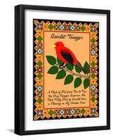 Scarlet Tanager Quilt-Mark Frost-Framed Giclee Print