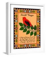 Scarlet Tanager Quilt-Mark Frost-Framed Giclee Print