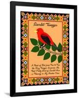 Scarlet Tanager Quilt-Mark Frost-Framed Giclee Print