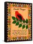 Scarlet Tanager Quilt-Mark Frost-Framed Stretched Canvas