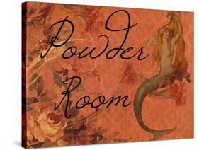 Scarlet Vintage Mermaid Powder Room-sylvia pimental-Stretched Canvas