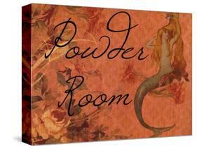 Scarlet Vintage Mermaid Powder Room-sylvia pimental-Stretched Canvas