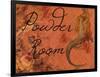 Scarlet Vintage Mermaid Powder Room-sylvia pimental-Framed Art Print