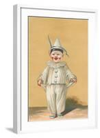 Scary Child Clown-null-Framed Art Print