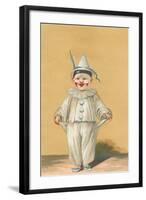 Scary Child Clown-null-Framed Art Print