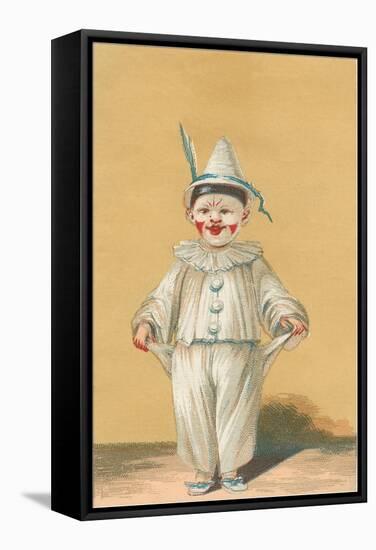 Scary Child Clown-null-Framed Stretched Canvas