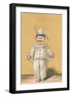 Scary Child Clown-null-Framed Art Print