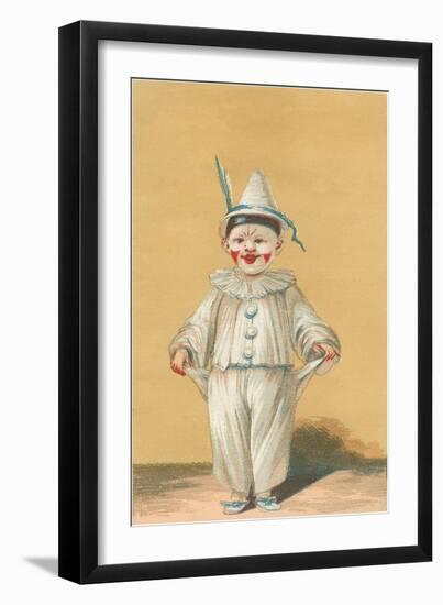 Scary Child Clown-null-Framed Art Print