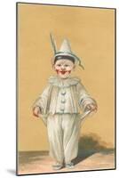 Scary Child Clown-null-Mounted Art Print