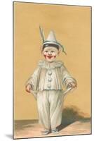 Scary Child Clown-null-Mounted Art Print