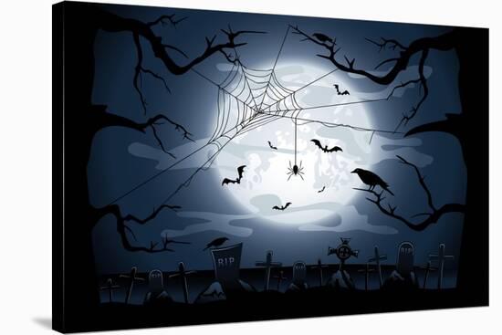 Scary Halloween Night-losw-Stretched Canvas